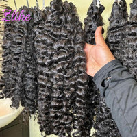 Extensions de cheveux humains bruts bouclés noirs birmans, qualité Single Drawn, sans perte ni emmêlement
