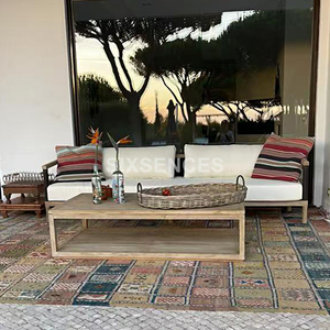 Hữu cơ tếch <span class=keywords><strong>sofa</strong></span> Set với dây thừng phòng chờ được chứng nhận gỗ dầu chống côn trùng đẩy lùi sâu bệnh tự nhiên gỗ cho Patio - Product Image 1