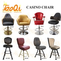 Chaise de jeu de casino moderne K333 avec pivotement à 360 degrés, structure en acier durable, tabouret de bar pour tables de poker et sièges de casino