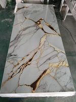 Feuille de marbre UV 3*1220*2440 mm, panneau mural en PVC brillant, plaques, planchas, feuille de plastique PVC, décoration murale