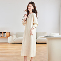 Pull long ample à col rond personnalisé pour femmes grandes tailles