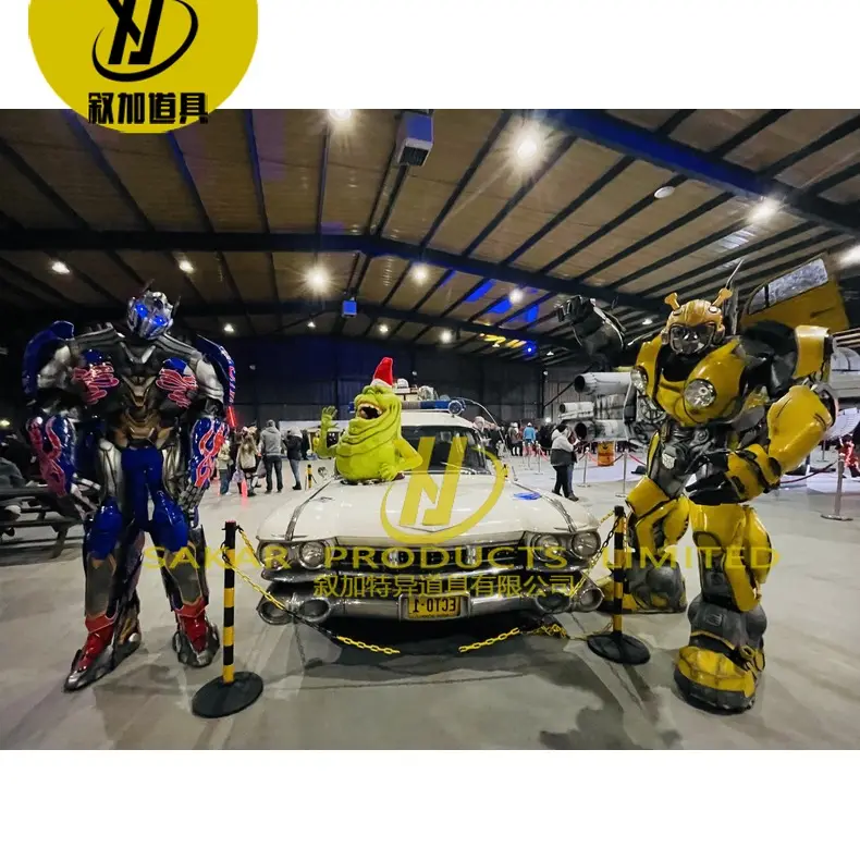 Venta caliente disfraces de Robot amarillo ojos pecho con luces evento caminar adulto Robot mascota disfraces actuación disfraces de Cosplay