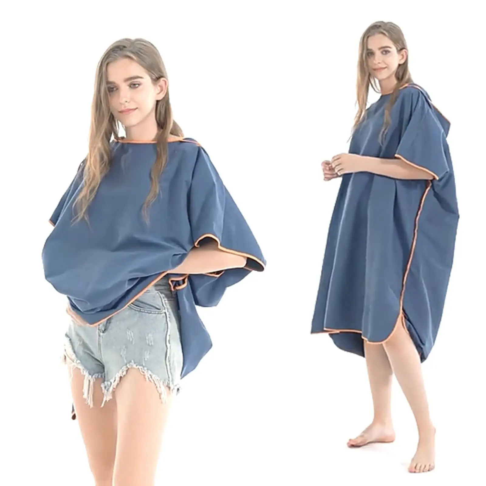 Accappatoio ad asciugatura rapida beach change costume da bagno cape asciugamano da bagno in velluto a due lati indumento asciugamano da bagno mantello ad asciugatura rapida