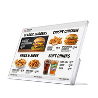Pantalla Digital Inteligente de 27 Pulgadas con Menú Dividido para Restaurantes, Promoción de Múltiples Productos, Publicidad Android de Sobremesa