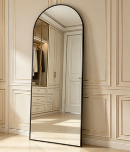 Heavenly <b>Mirror</b> Modern Arched Full Length <b>Floor</b> <b>Mirror</b> Aluminum Alloy Frame Tempered Glass <b>Standing</b> for Bedroom Living Room - Product Image 3
