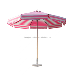 Индивидуальный логотип розовая полоса с бахромой пляжный зонт уличная мебель регулируемый алюминиевый зонт для кафе садовые Солнцезащитные Зонтики - Product Image 2