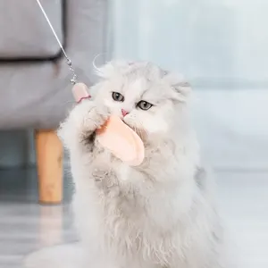 Pakeway Tongkat Mainan Kucing Ramah Lingkungan Warna-warni Tongkat Penggoda Kucing dengan Bulu