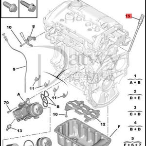 OE 9806246080 72262 L22377 822377 7532262 366205 <span class=keywords><strong>Peugeot</strong></span> 2008 1.6T sensore elettronico di livello della temperatura dell'olio (marca originale - Product Image 4