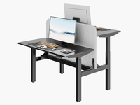 Bureau Ergonomique Intelligent à Quatre Pieds, Durable, Double Moteur, 3 Niveaux, Bureau Debout Réglable en Hauteur, Bureau Électrique pour le Bureau