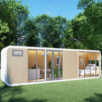 Maison conteneur préfabriquée en acier, contemporaine, modulaire, en kit, étanche, écologique, durable, anti-corrosion, 20/40 pieds, avec salon