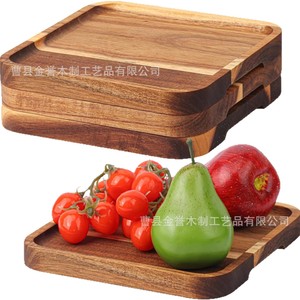 Wooden <b>Trays</b> For <b>Tea</b> Fruit Cake Pizza Western Food Natural Color Serving <b>Tray</b> - Product Image 5