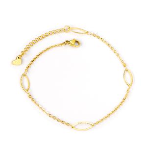 Fashion Dainty Waterproof Wholesale Personalized Stainless Steel 18K PVD Gold Plated <b>Anklets</b> Chains Foot Jewelry <b>for</b> <b>Women</b> - Product Image 1