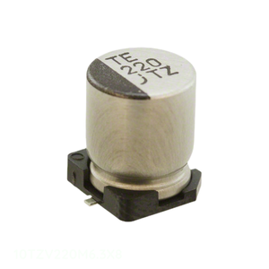 ตัวเก็บประจุแบบฝาปิดแบบยึดติดพื้นผิวเดิมตัวเก็บประจุ220 uF 20% 10V SMD 10TZV220M6.3X8 220 uF - Product Image 1