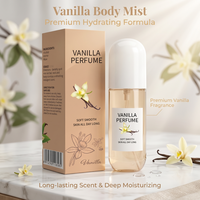 Vente en gros de vaporisateurs corporels parfumés à la vanille de haute qualité pour femmes, marque privée