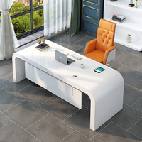 Bureau de direction moderne et durable en forme de U avec design de pièce carrée, mobilier OEM