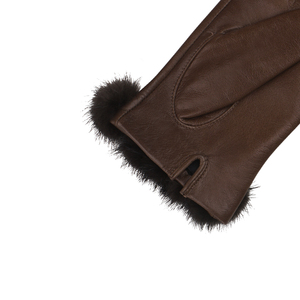 Dames De <span class=keywords><strong>Luxe</strong></span> <span class=keywords><strong>Hiver</strong></span> Chaud Gants En Cuir Femmes Gants - Product Image 5