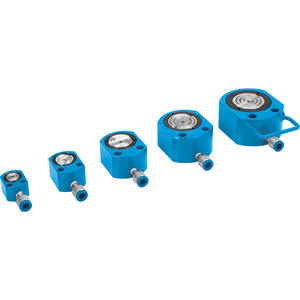 Ensemble de crics hydrauliques Fervi à profil bas, 5 pièces, bleu, design compact pour la réparation automobile - Product Image 1