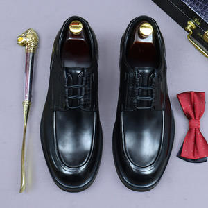 Nouvelles chaussures habillées en cuir Oxford pour hommes, fabriquées à la main, de style britannique décontracté et luxueux, à lacets, semelle intercalaire en caoutchouc, toutes saisons, respirantes et intemporelles - Product Image 5