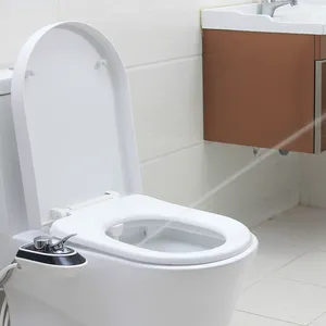 ABS-Düse Selbst reinigendes Frischwasser-Kunststoff-Toiletten-Bidet-Spray Nicht elektrischer mechanischer Bidet-Toiletten aufsatz