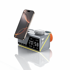 Reloj Despertador Digital OEM/ODM con Carga Rápida 3 en 1, <span class=keywords><strong>Cargador</strong></span> Inalámbrico, Luz Nocturna, Calendario y Función de Repetición para Oficina - Product Image 6