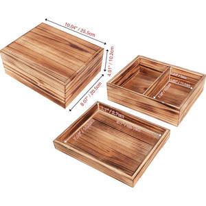 กล่องเก็บของพร้อมฝาแม่เหล็กพับเก็บได้ทำจากไม้สนแท้แบบตั้งโต๊ะและลิ้นชัก - Product Image 3