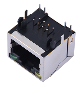 ตัวเชื่อมต่อ RJ45สีเขียวด้านขวาของ1X1 8P8C 56S-LED XW-601-<span class=keywords><strong>59</strong></span>-X ทำจากสเตนเลสสตีลสีเหลืองด้านซ้าย - Product Image 3