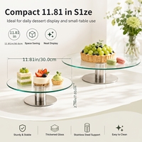 Drehbarer Transparenter Hochzeits-Cupcake-Ständer Durchsichtiger Kuchenständer Kuchenwerkzeuge Kuchen-Dekorationszubehör Rund