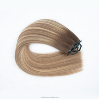 Extensions de cheveux humains tissées à la main, cheveux vierges chinois, pointes pleines, couleur claire, tissage Genius Weft