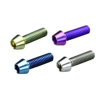 Vis de frein à disque de VTT en titane anodisé coloré M5x10mm, composants de vélo en alliage 6AL-4V, vente en gros