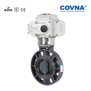 Válvula de Mariposa Eléctrica de PVC Kovina, Conexión de Abrazadera Doble Excéntrica, Resistente a la Corrosión - Product Image 5