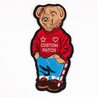 Patch brodé OEM personnalisé en forme de créature de dessin animé colorée, applique brodée pour vestes, vêtements, sacs, chapeaux