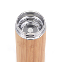 Flacon isotherme en bambou sous vide, sans BPA, personnalisé, en acier inoxydable, vente en gros