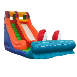 Fun Thương Mại PVC 50ft Inflatable Trượt Nước Inflatable + Lâu Đài Bouncer Giant-Inflatable-Water-Slide-For-Adult - Product Image 1