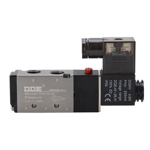วาล์วโซลินอยด์ Dde รุ่น 4V210-08 แบบ 2 ตำแหน่ง 5 ทาง วาล์วควบคุมลมแบบนิวแมติก DC24V - Product Image 1