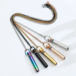 New Rainbow Thread Breath Whistle Necklace Outdoor Exercise Yoga Meditation Mindfulness Necklace
