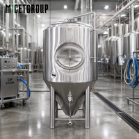 MICET 7BBL Fermenteur Conique de Bière SUS304, Unitank Pressurisé à Chemise, Cuve de Fermentation de 7 Barils pour Brasserie Artisanale, Pub Brassicole, CIP