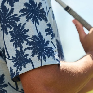 Polo de Manga Corta con Dos Botones y Diseño Acordonado, Camisa de Golf Estampada de Alta Calidad, Polo Personalizado 100% Algodón - Product Image 5