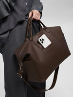 Sac à Main Fourre-Tout Luxe en Cuir PU 3 en 1, Sac à Langer Mummy Portable et Tendance avec Sangles pour Poussette