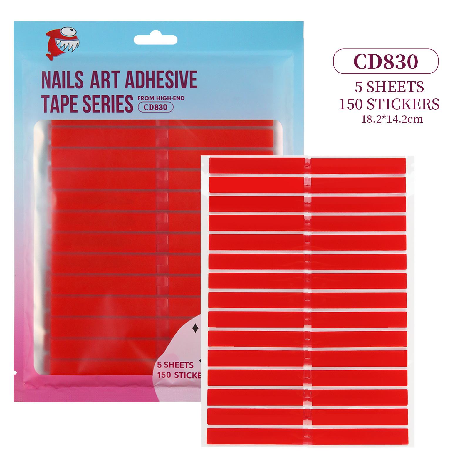 Carte de couleurs pour nail art, ruban adhésif double face 06