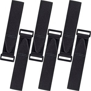50 sangles de sécurité élastiques pour le cyclisme avec attaches de cheville réglables auto-adhésives à boucles et crochets pour équipement sportif et de plein air - Product Image 1