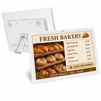 Papan Menu Layar Sentuh Kios Tablet Android 14 Inci, Signage Digital All in One PC untuk Restoran, Kafe, Toko Roti
