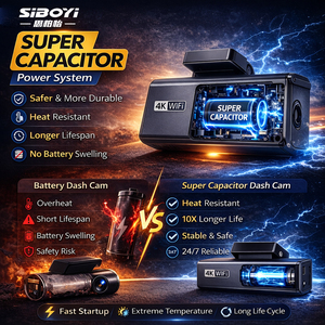 Mini <span class=keywords><strong>cam</strong></span>éra embarquée 4K double objectif avec WiFi 5G, contrôle par application, super condensateur, surveillance de stationnement 24h/24, enregistreur vidéo de voiture DVR, vision nocturne - Product Image 3