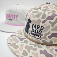 Gorra Richardson 256 de 5 Paneles Personalizable sin Estructura, en Dobby, Terry, Oxford, Popelina, con Bordado a Mano de Leopardo, Puntos, Frutas, Estilo Deportivo y Común