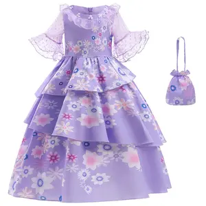 Summer Children's Magic Full House Collection Purple Isabella Princess Dress flower girl party dresses for 6 years old