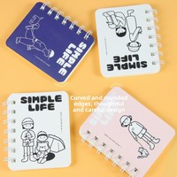 Cuaderno Espiral de Dibujos Animados A7, Bonito y de Alta Calidad, Mini Cuaderno Portátil para Estudiantes, Regalo de Papelería, Cuaderno para Chicas