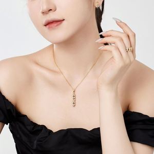 Collier de bijouterie fine au design unique Dylam, argent S925, plusieurs couleurs, cluster carré, zircone 5A, pendentif en forme de barre, collier pour femmes - Product Image 4