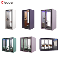 Cabine de bureau insonorisée pour une personne, mobilier compact, espace de lecture individuel, cabine téléphonique, pod de bureau mobile pour réunions, pod d'intimité