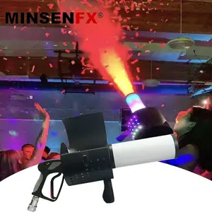 MINSENFX Hot sales high quality DMX RGB Hand Shooter LED CO2 Confetti Jet Gun for DJ Bar Party Disco Nightclub