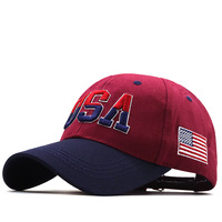 Casquette de baseball décontractée unisexe à 6 panneaux, brodée en 3D, avec nouvelle lettre USA, style européen-américain, pour l'été et l'extérieur, avec boucle métallique, 100%
