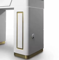 Muebles de salón de belleza de estilo blanco personalizado, MESA DE MANICURA, mesas de uñas baratas